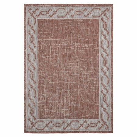 UNITED WEAVERS OF AMERICA 5 ft. 3 in. x 7 ft. 6 in. Augusta Whitehaven Terracotta Rectangle Area Rug 3900 10029 69